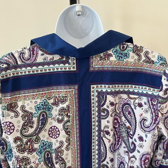 Chicos Blue Paisley Top (0) - Picture 7 of 7